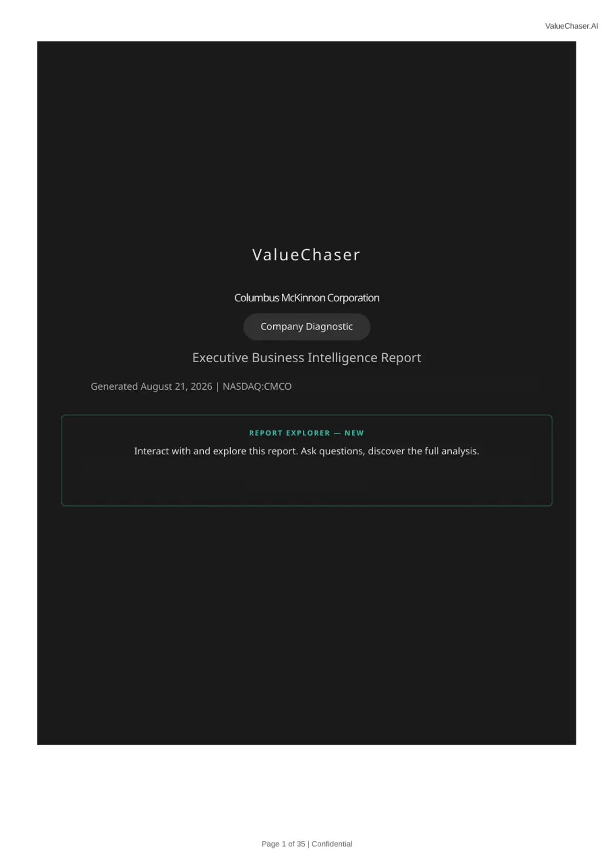 Sample Company Diagnostic report